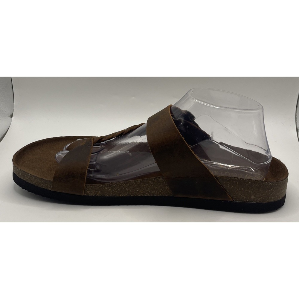 White Mountain Foot Beds Womens Sandals SizeDistressed Leather Braided Slip-on - Picture 6 of 12